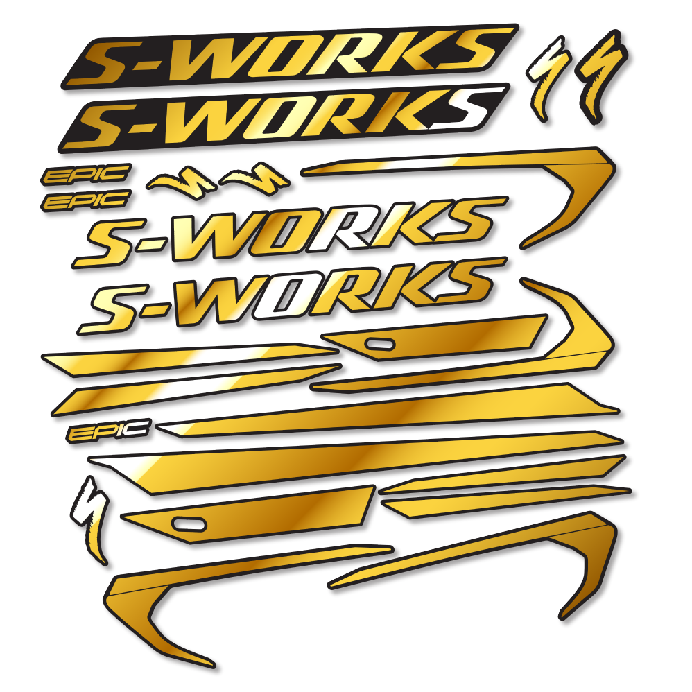 Stickers Specialized Epic S-Works 2018 compatibles - Autocollants cadre vélo
