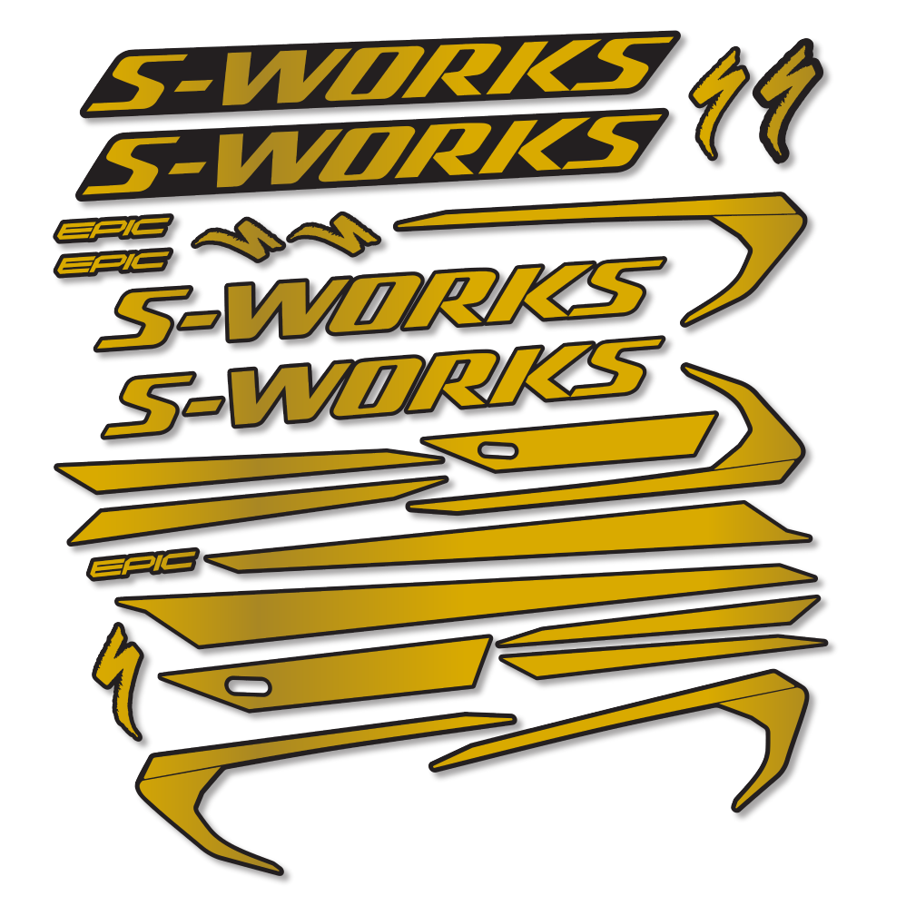 Stickers Specialized Epic S-Works 2018 compatibles - Autocollants cadre vélo
