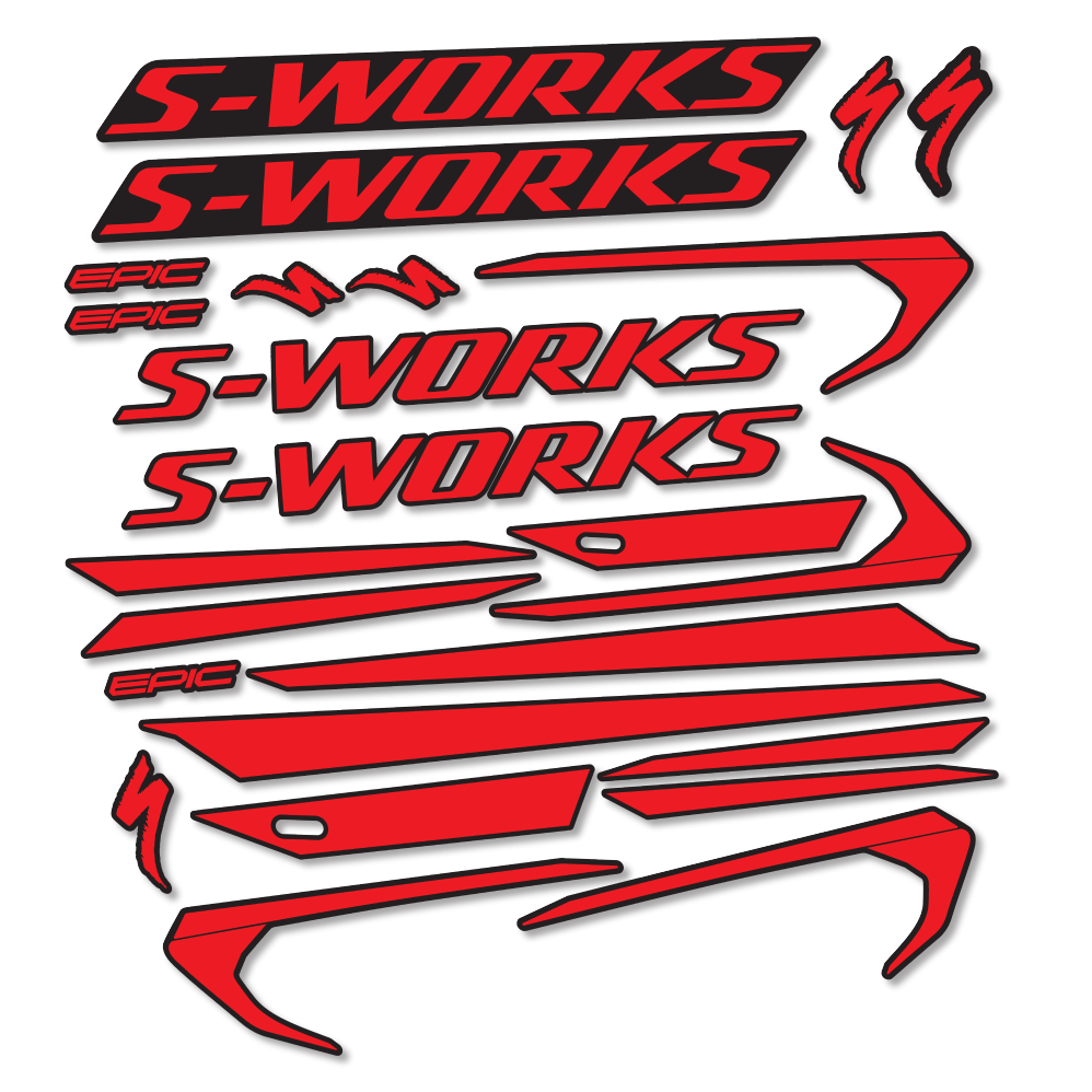 Stickers Specialized Epic S-Works 2018 compatibles - Autocollants cadre vélo