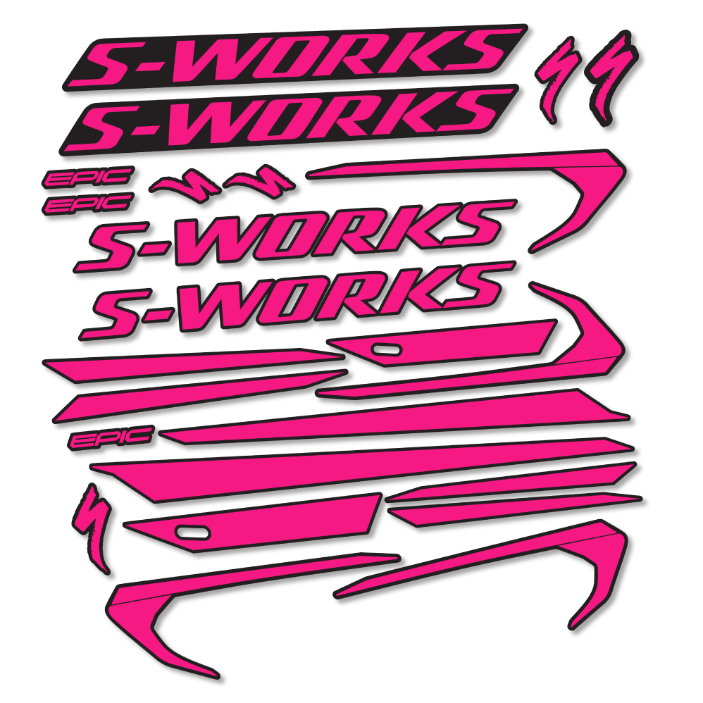 Stickers Specialized Epic S-Works 2018 compatibles - Autocollants cadre vélo