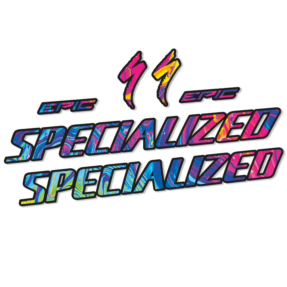 Stickers Specialized Epic Evo Expert 2022 compatibles - Autocollants cadre vélo