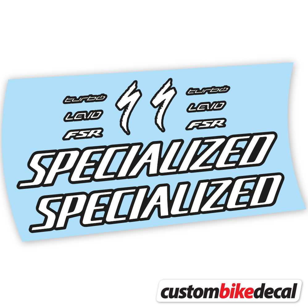 White decal for Specialized Turbo Levo Comp 2021 frame – bike sticker vinyl