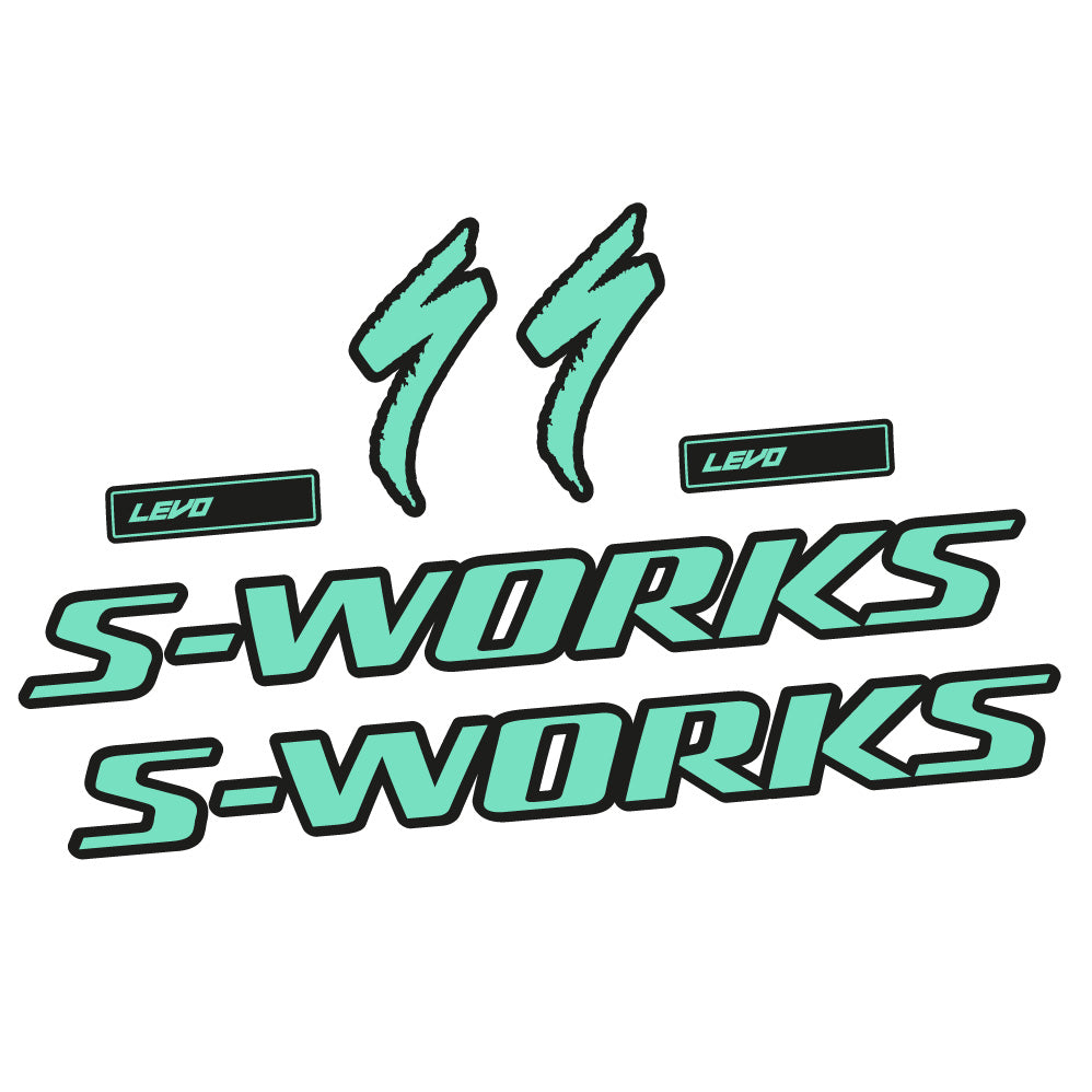 Stickers S-Works Turbo Levo Gen3 2022 compatibles - Autocollants cadre vélo