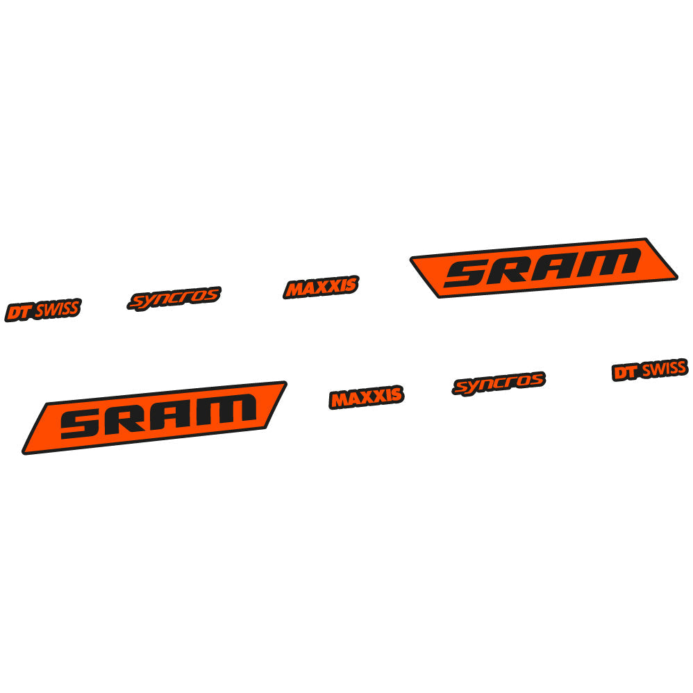 Stickers Sram Syncross Maxxis, inclinable compatibles Autocollants cadre