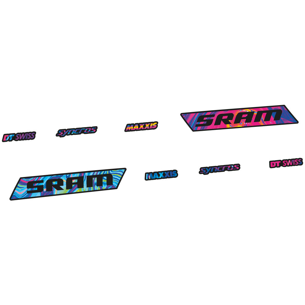 Stickers Sram Syncross Maxxis, inclinable compatibles Autocollants cadre