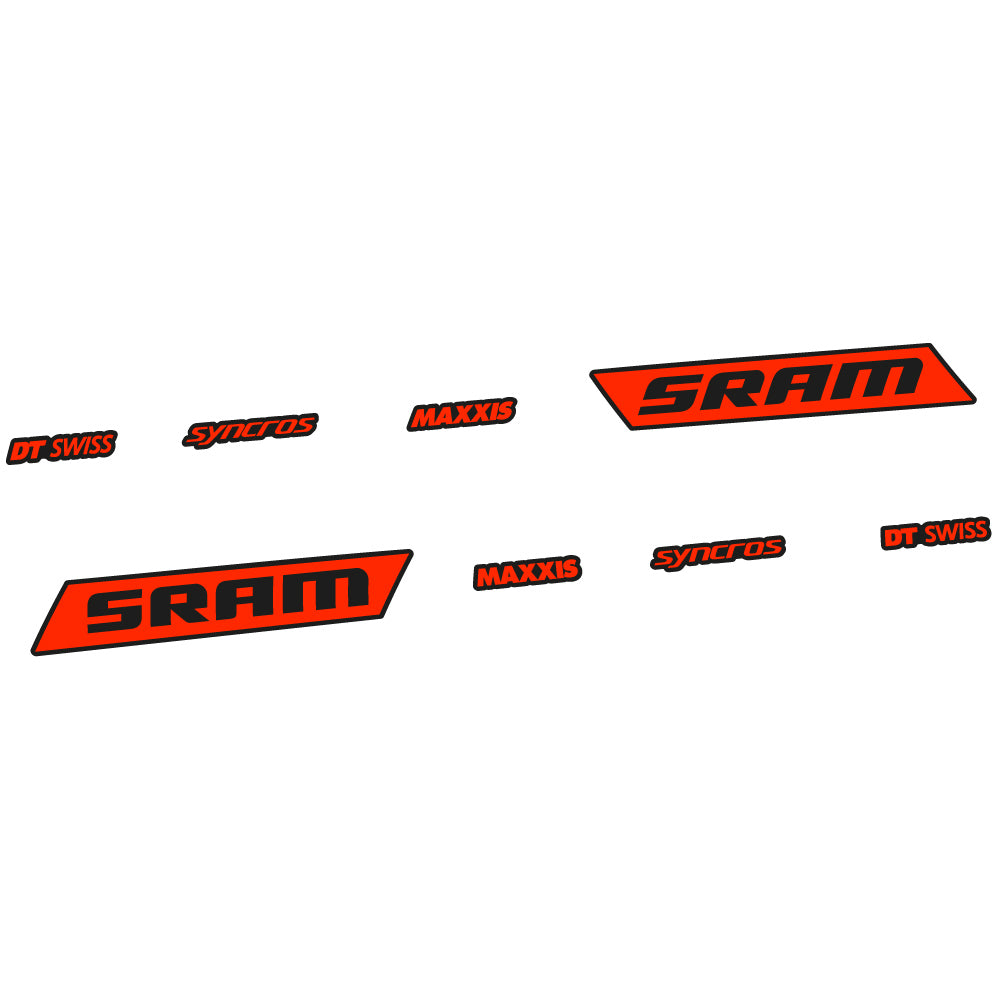 Stickers Sram Syncross Maxxis, inclinable compatibles Autocollants cadre