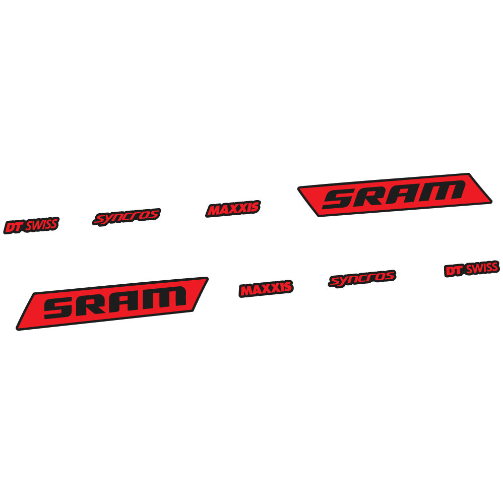 Stickers Sram Syncross Maxxis, inclinable compatibles Autocollants cadre