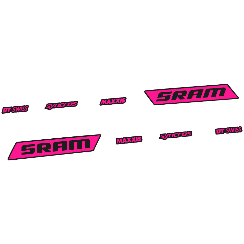 Stickers Sram Syncross Maxxis, inclinable compatibles Autocollants cadre