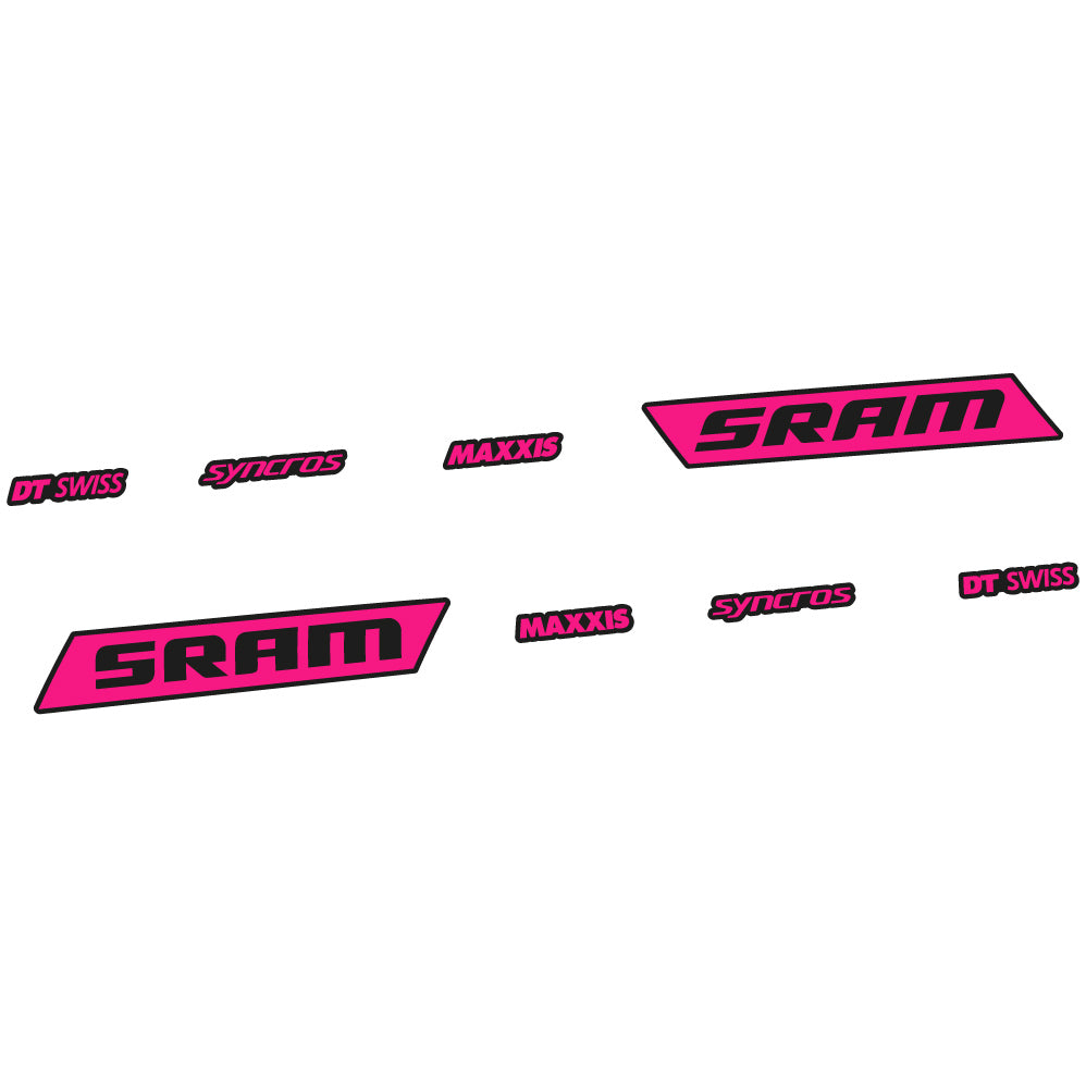 Stickers Sram Syncross Maxxis, inclinable compatibles Autocollants cadre