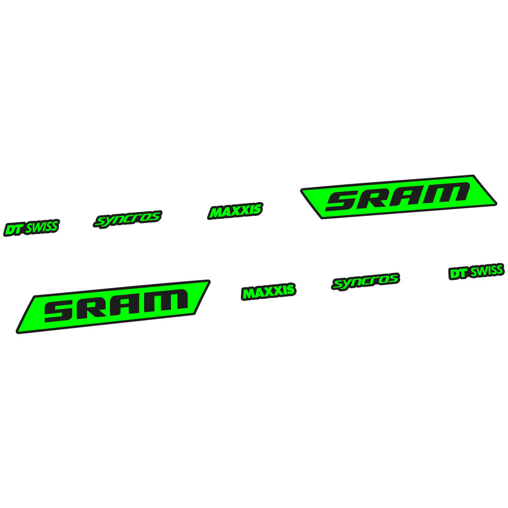 Stickers Sram Syncross Maxxis, inclinable compatibles Autocollants cadre