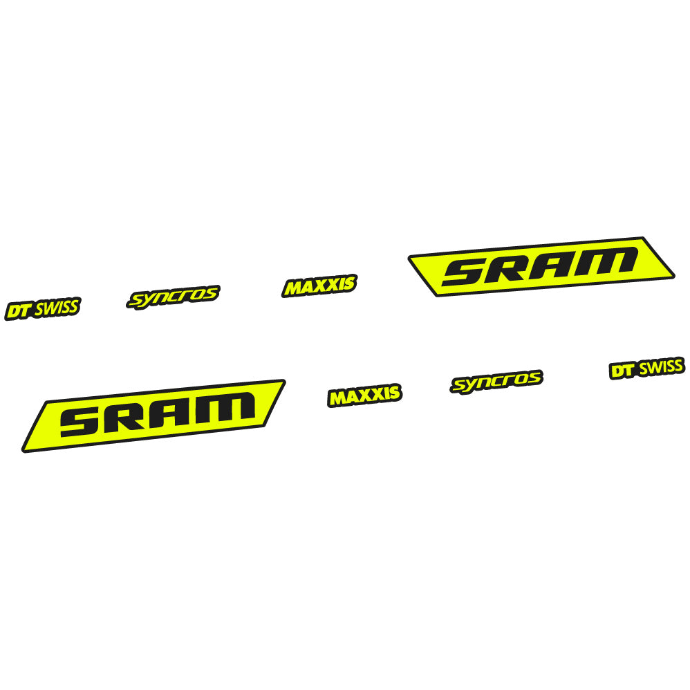 Stickers Sram Syncross Maxxis, inclinable compatibles Autocollants cadre