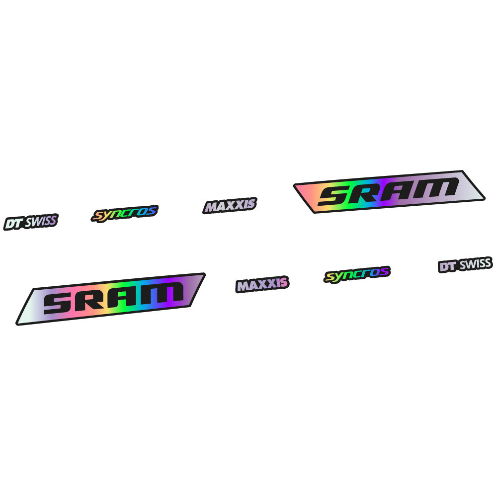 Stickers Sram Syncross Maxxis, inclinable compatibles Autocollants cadre