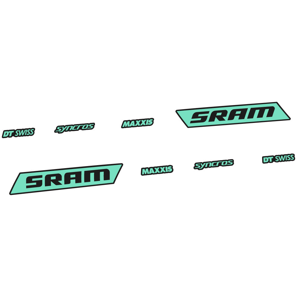 Stickers Sram Syncross Maxxis, inclinable compatibles Autocollants cadre