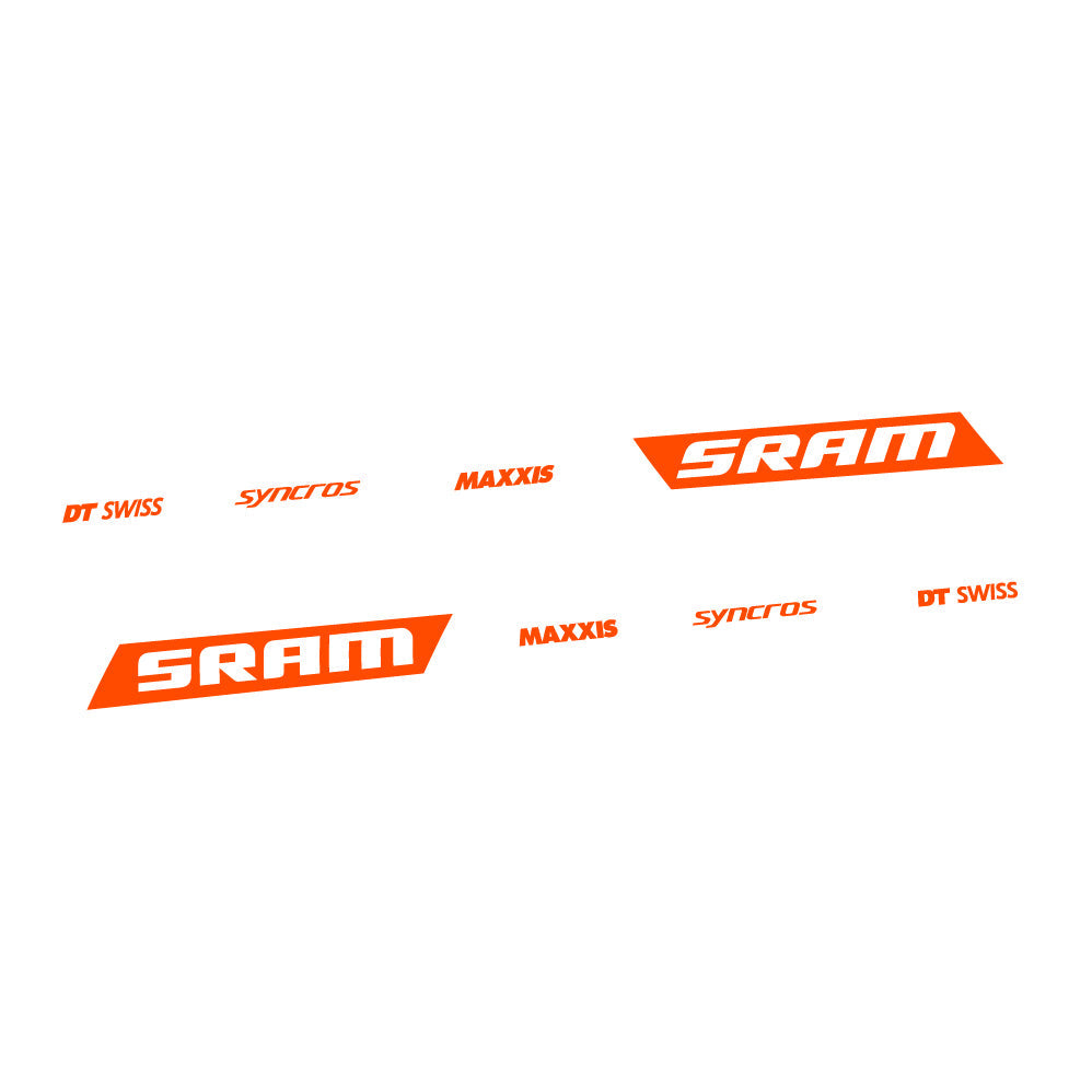 Stickers Scott Spark RC WC Sram DT Swiss Maxxis Syncross compatibles - Autocollants cadre vélo