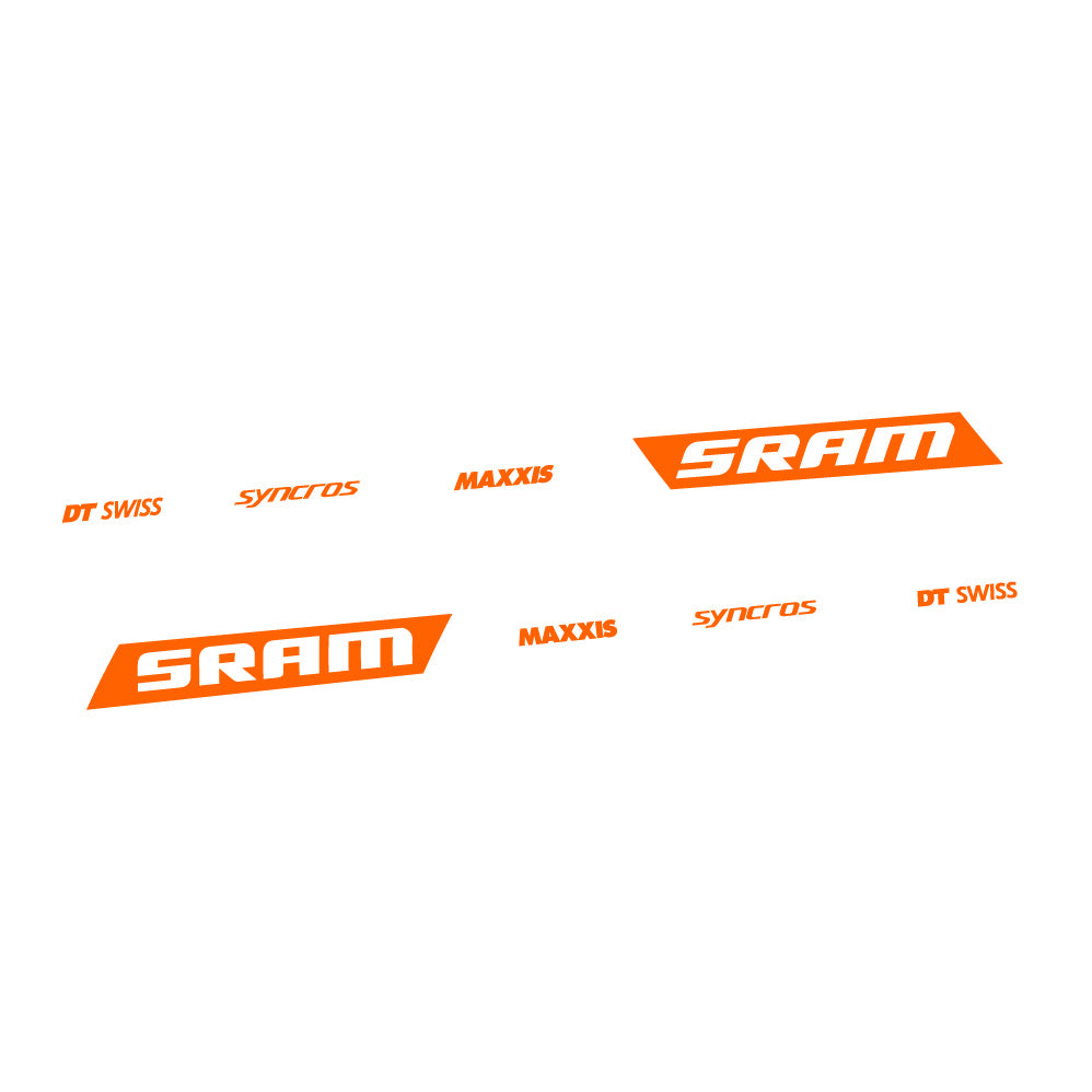 Stickers Scott Spark RC WC Sram DT Swiss Maxxis Syncross compatibles - Autocollants cadre vélo