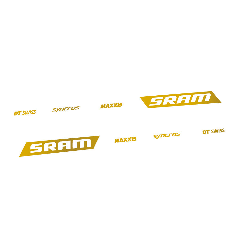 Stickers Scott Spark RC WC Sram DT Swiss Maxxis Syncross compatibles - Autocollants cadre vélo