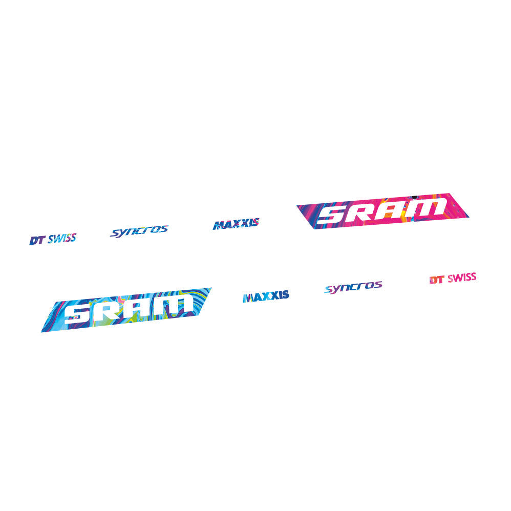 Stickers Scott Spark RC WC Sram DT Swiss Maxxis Syncross, swingarm Autocollants cadre Route