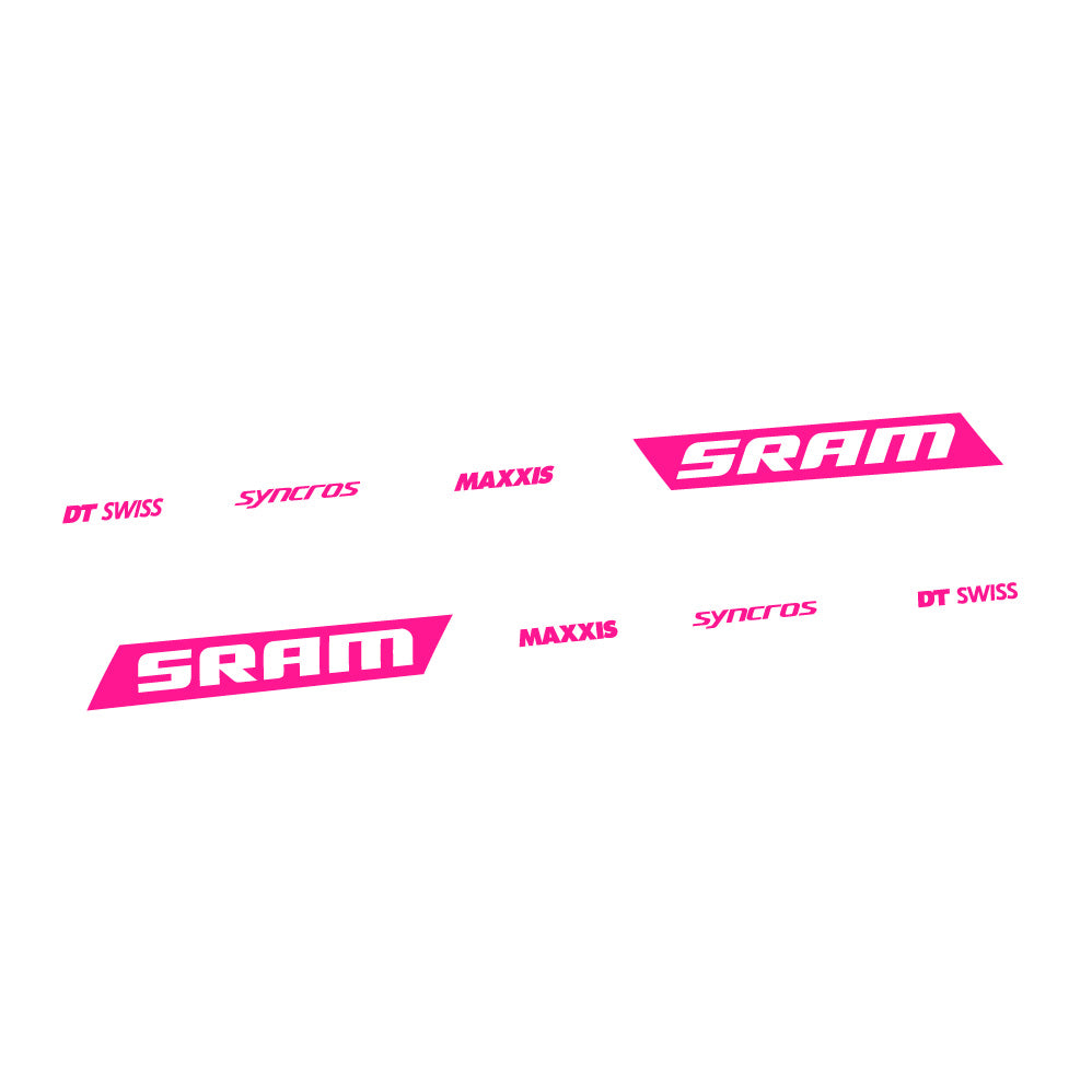 Stickers Scott Spark RC WC Sram DT Swiss Maxxis Syncross compatibles - Autocollants cadre vélo