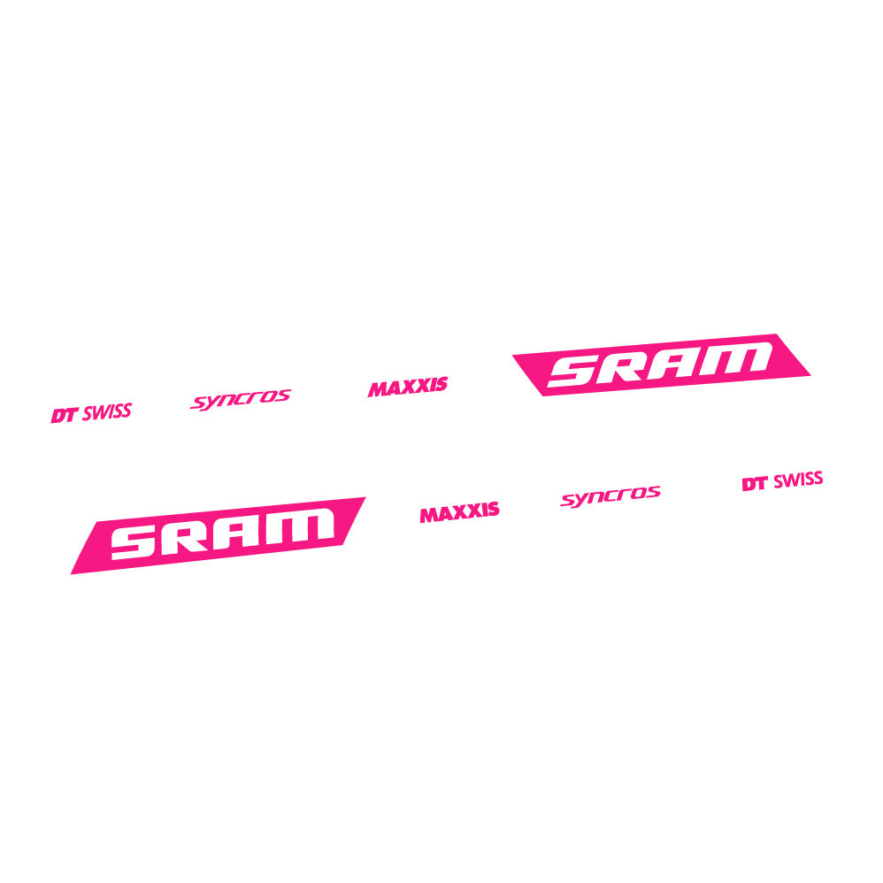 Stickers Scott Spark RC WC Sram DT Swiss Maxxis Syncross compatibles - Autocollants cadre vélo