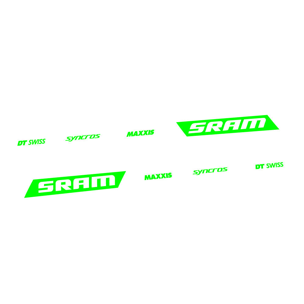 Stickers Scott Spark RC WC Sram DT Swiss Maxxis Syncross compatibles - Autocollants cadre vélo