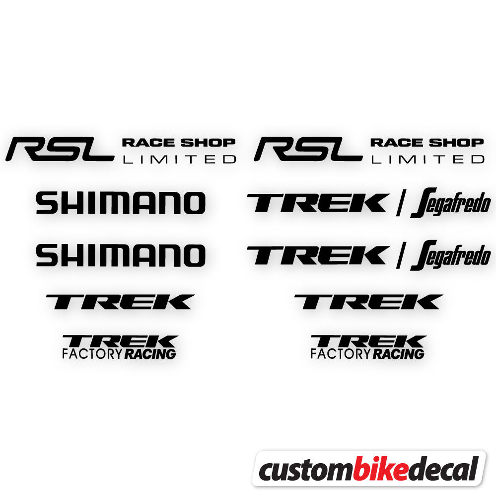 Black decal for Trek Segafredo Square frame – bike sticker vinyl