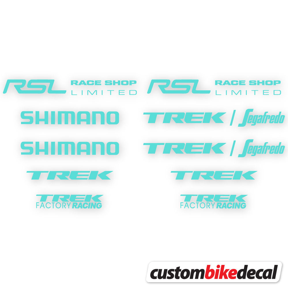 Blue Green decal for Trek Segafredo Square frame – bike sticker vinyl