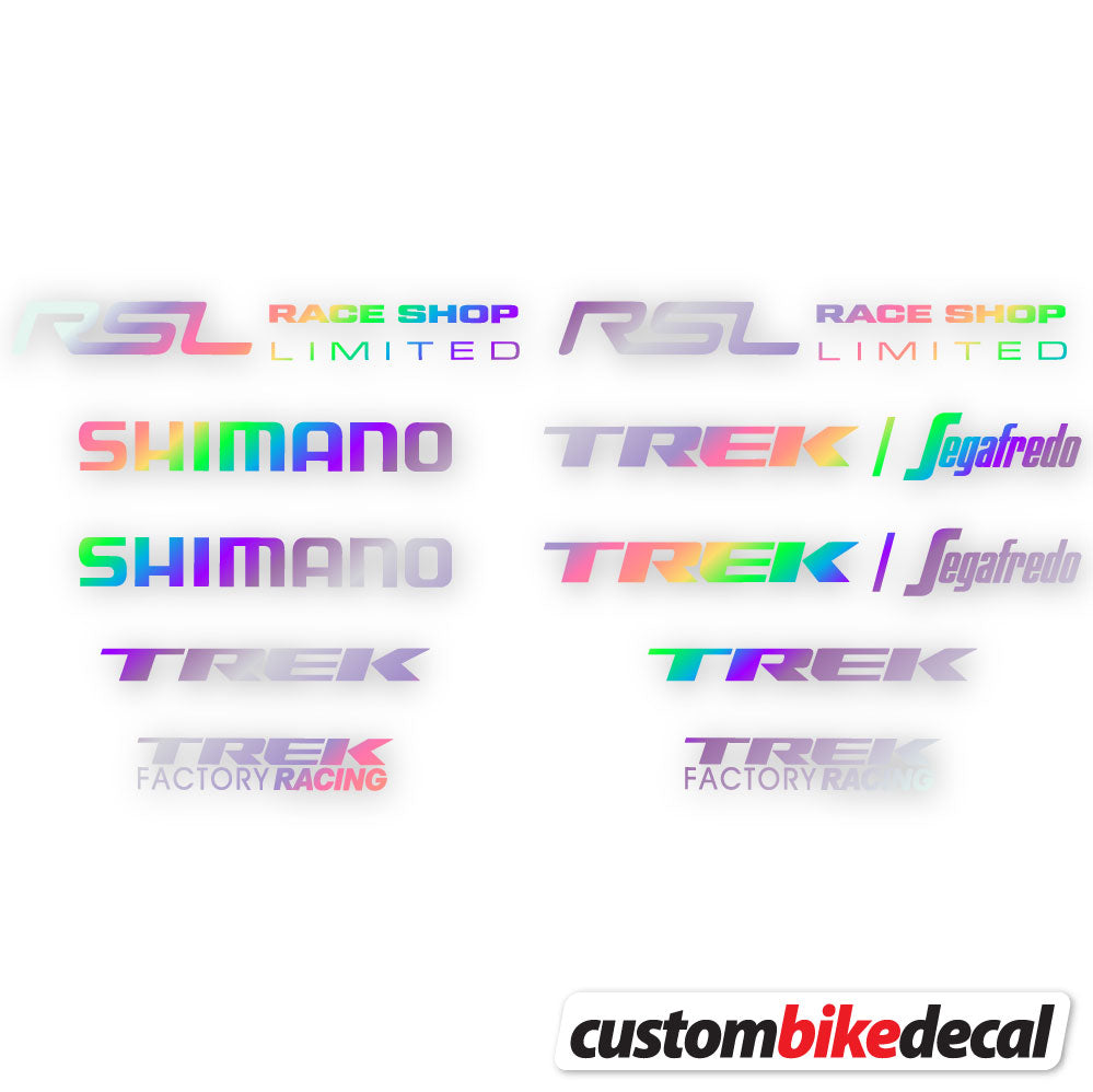 Hollographic decal for Trek Segafredo Square frame – bike sticker vinyl