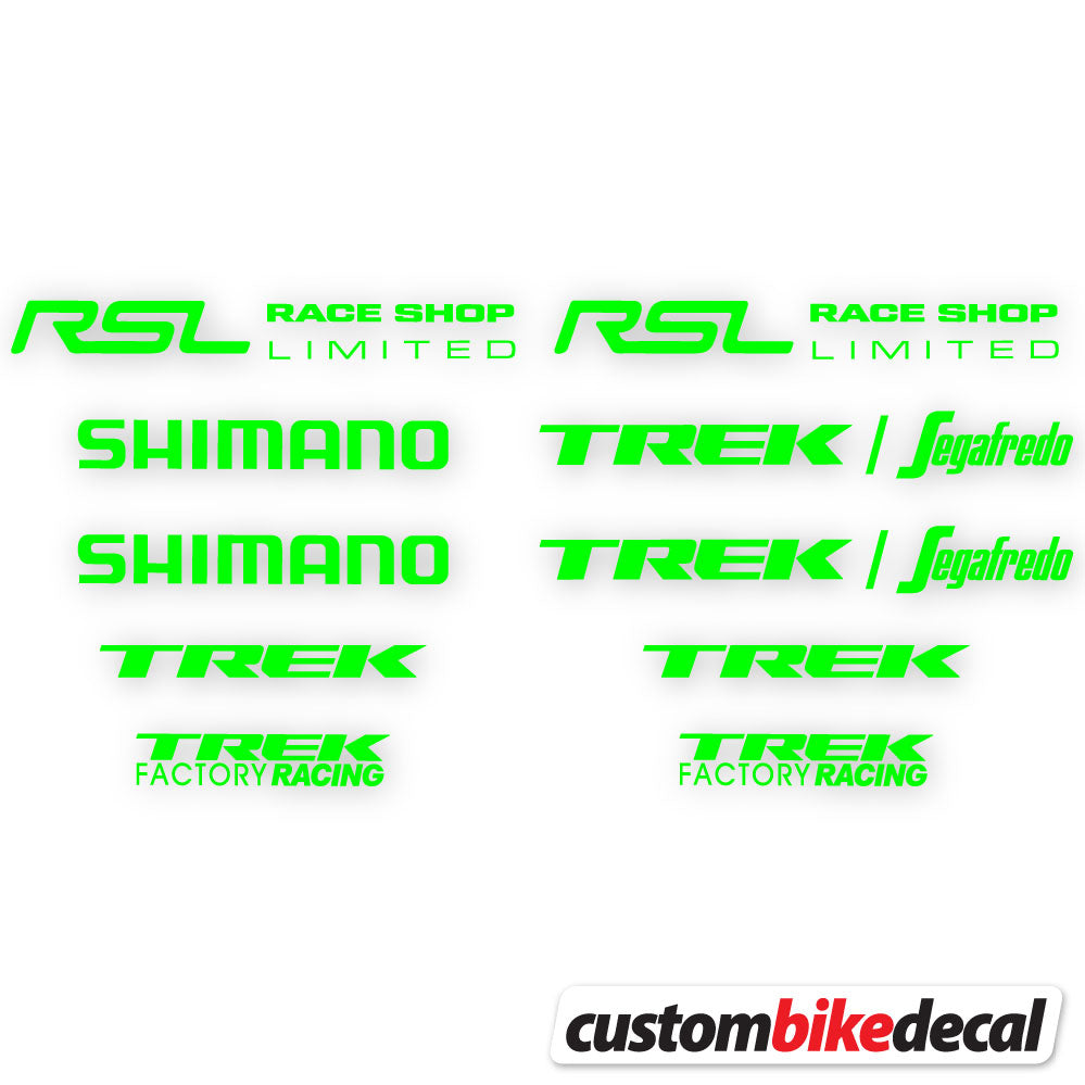 Neon Green decal for Trek Segafredo Square frame – bike sticker vinyl