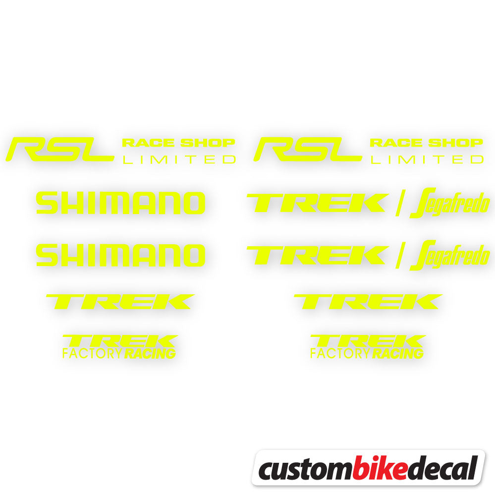 Neon Yellow decal for Trek Segafredo Square frame – bike sticker vinyl