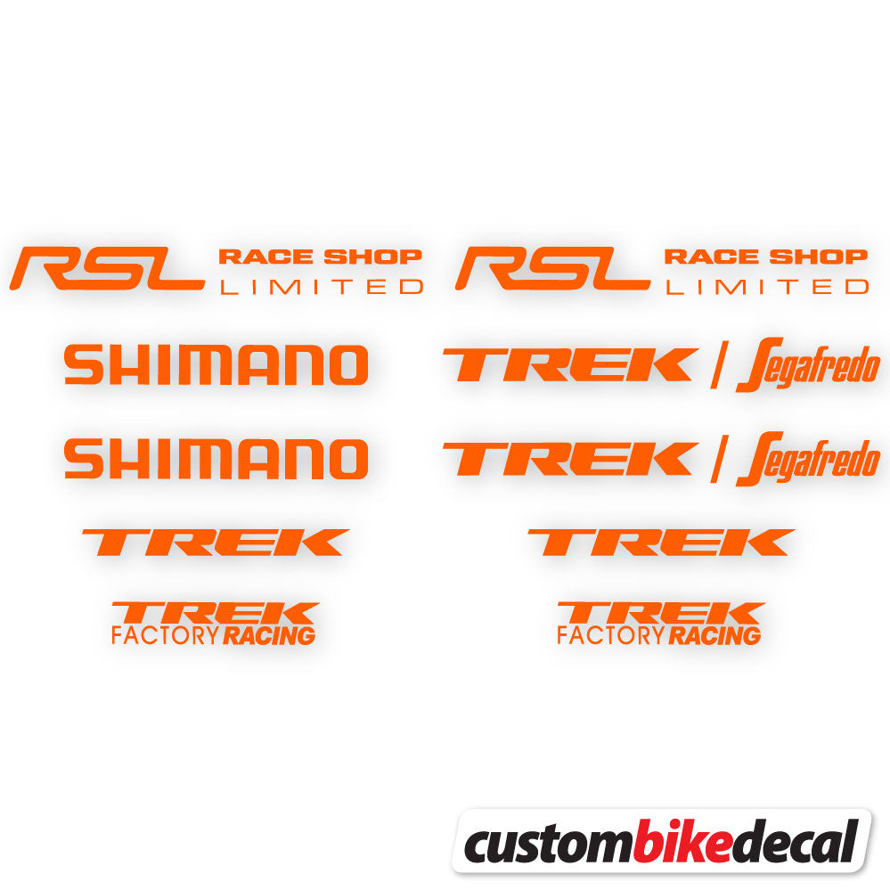 Orange decal for Trek Segafredo Square frame – bike sticker vinyl