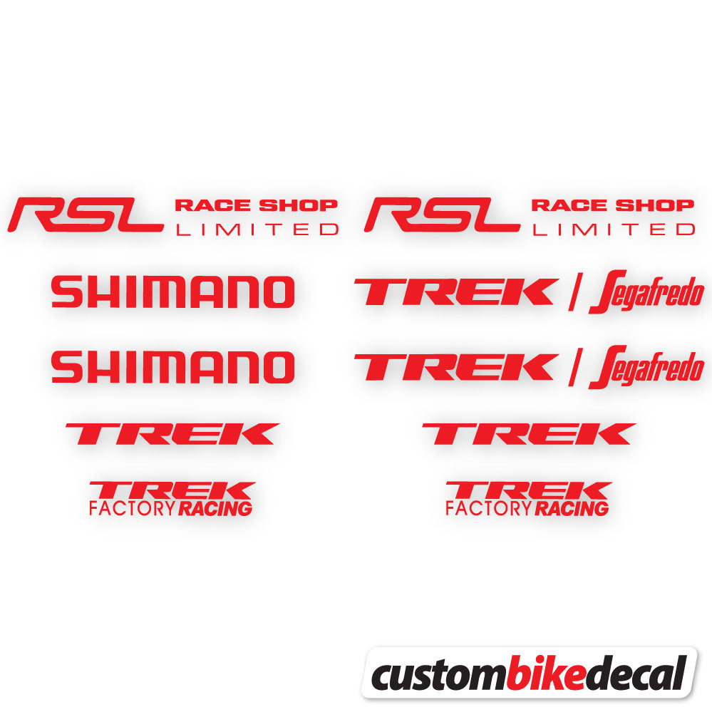 Red decal for Trek Segafredo Square frame – bike sticker vinyl