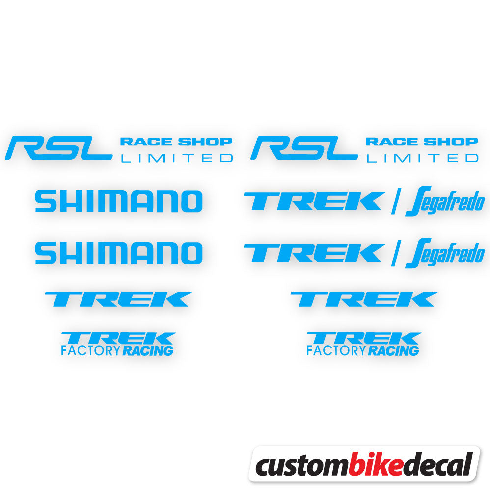 Sky Blue decal for Trek Segafredo Square frame – bike sticker vinyl