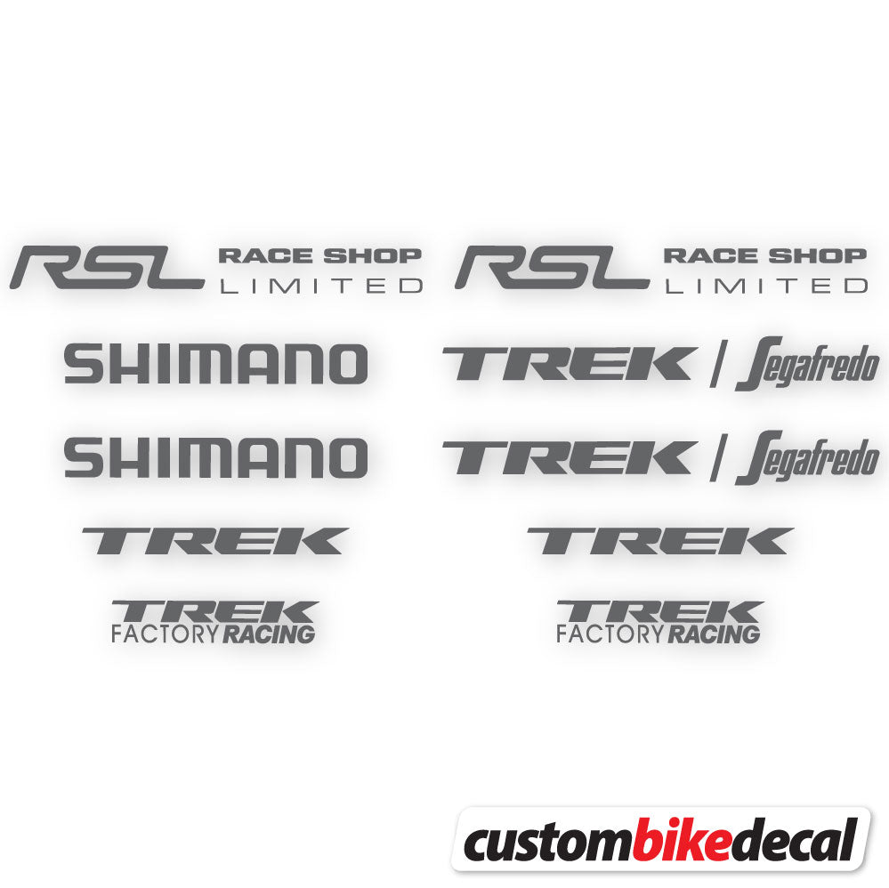 Trafc Grey decal for Trek Segafredo Square frame – bike sticker vinyl