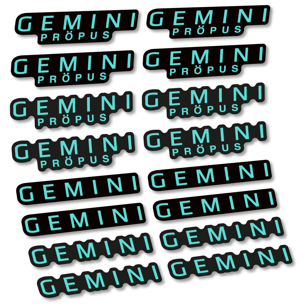 Blue Green decal for Gemini Propus handlebar – bike sticker vinyl
