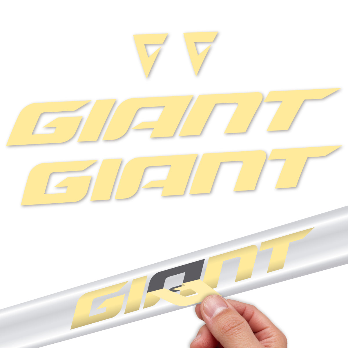 Stickers compatibles Giant Anthem 2024-2025 pour cadre – autocollants vinyle - Crème