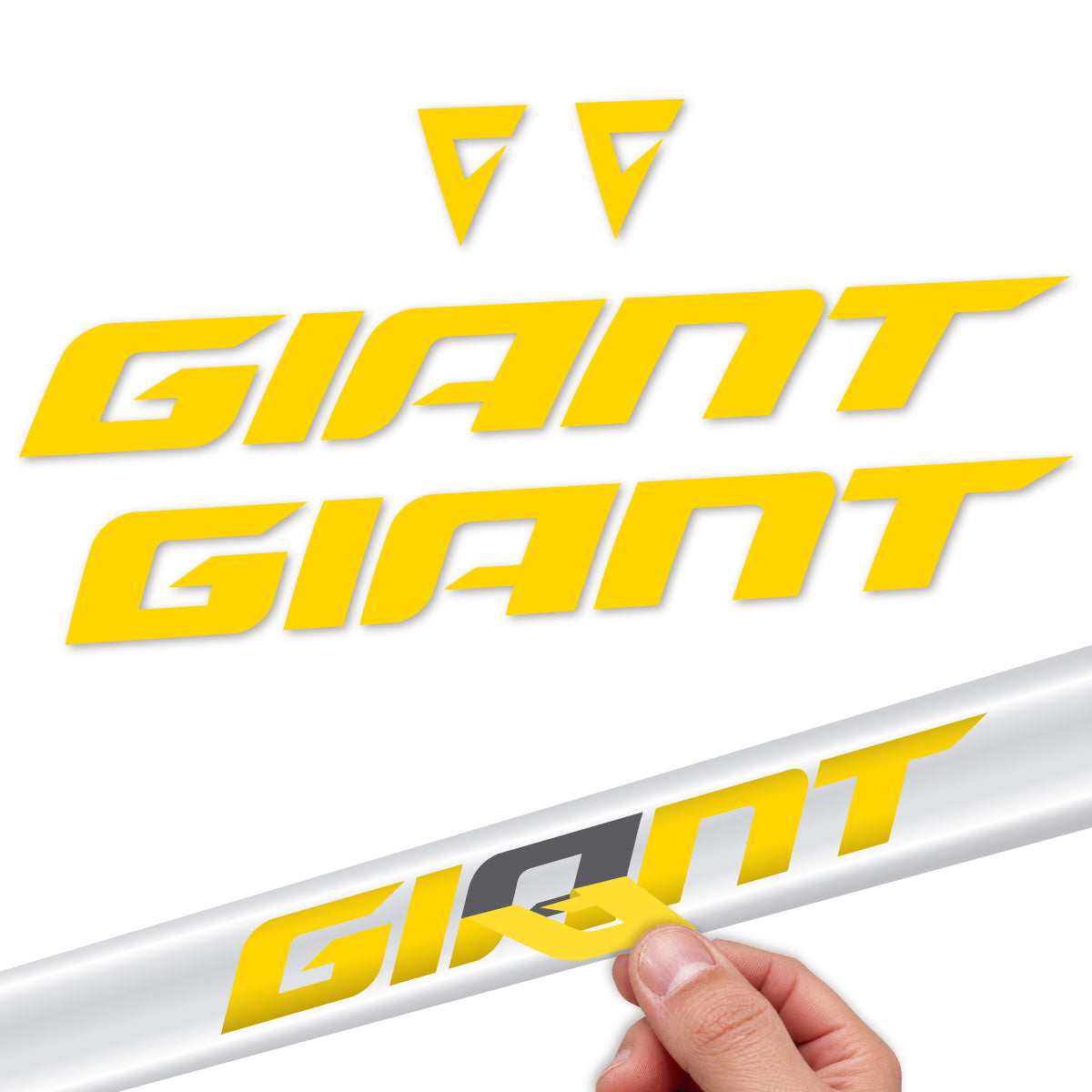 Stickers compatibles Giant Anthem 2026 pour cadre – autocollants vinyle - Jaune Banane