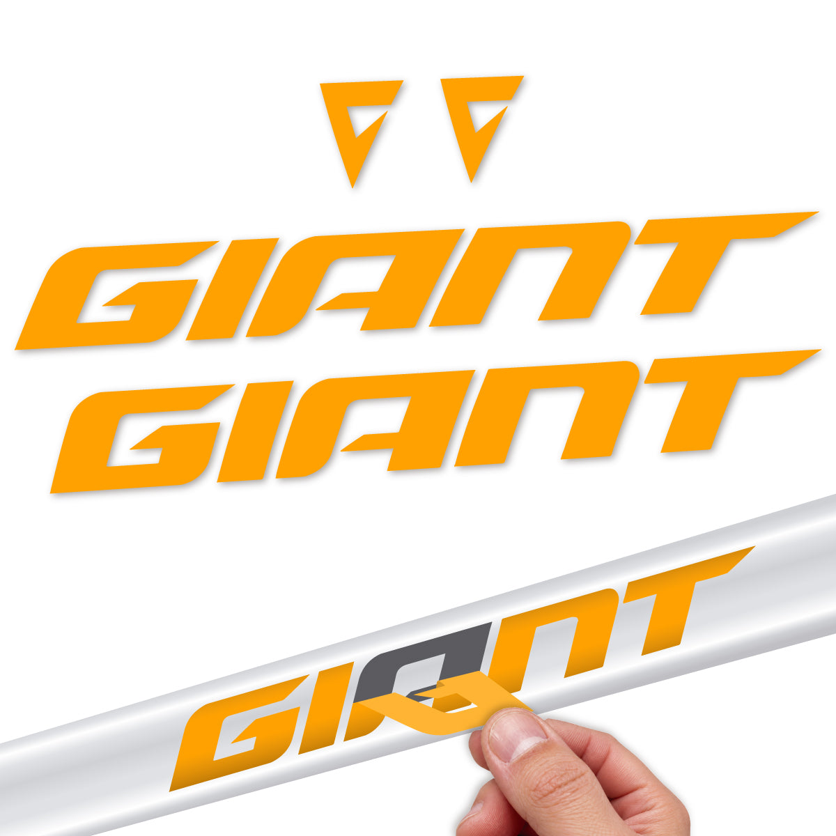 Stickers compatibles Giant Propel 2025-2027 pour cadre – autocollants vinyle - Jaune Orangé