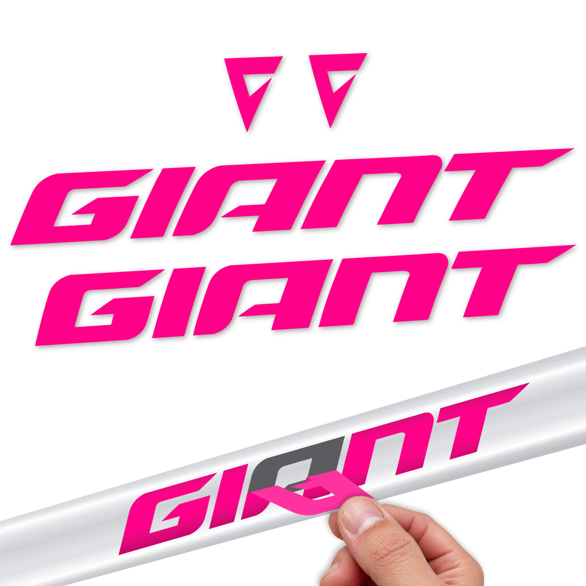 Stickers compatibles Giant Anthem 2024-2025 pour cadre – autocollants vinyle - Rose Fluo
