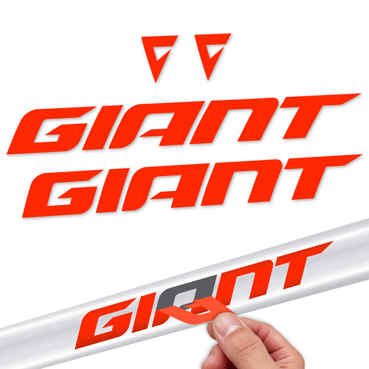 Stickers compatibles Giant Propel 2025-2027 pour cadre – autocollants vinyle - Rouge Fluo
