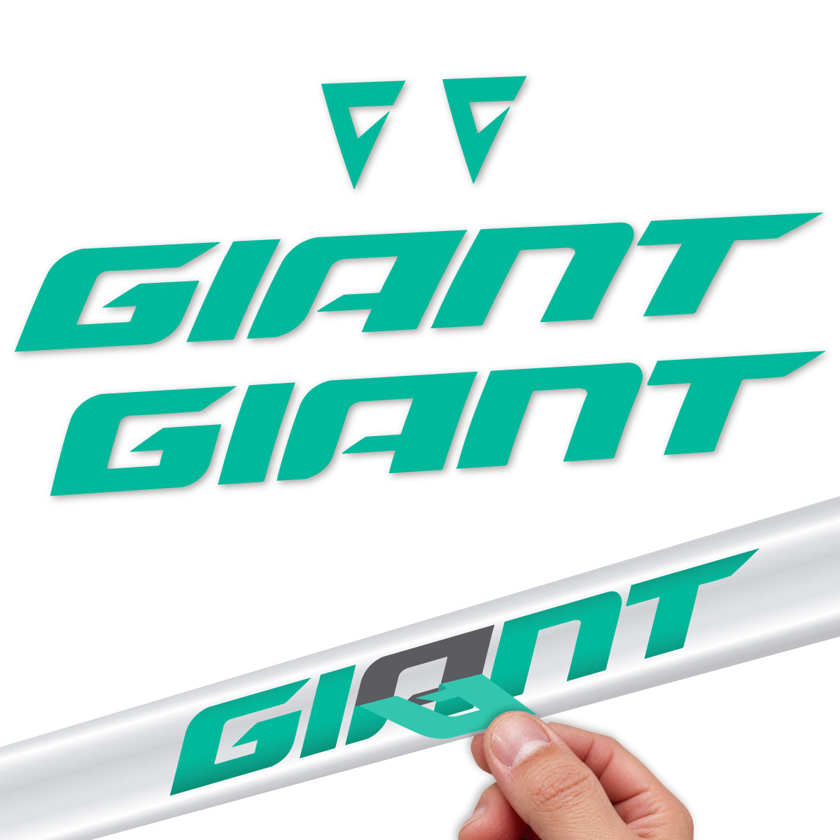 Stickers compatibles Giant Anthem 2024-2025 pour cadre – autocollants vinyle - Turquoise Vert