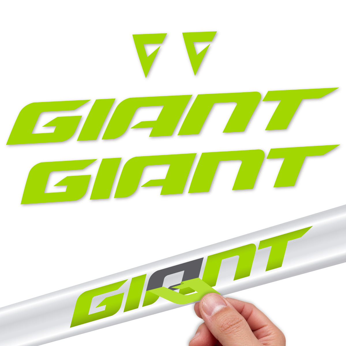Stickers compatibles Giant Anthem 2024-2025 pour cadre – autocollants vinyle - Vert Citron