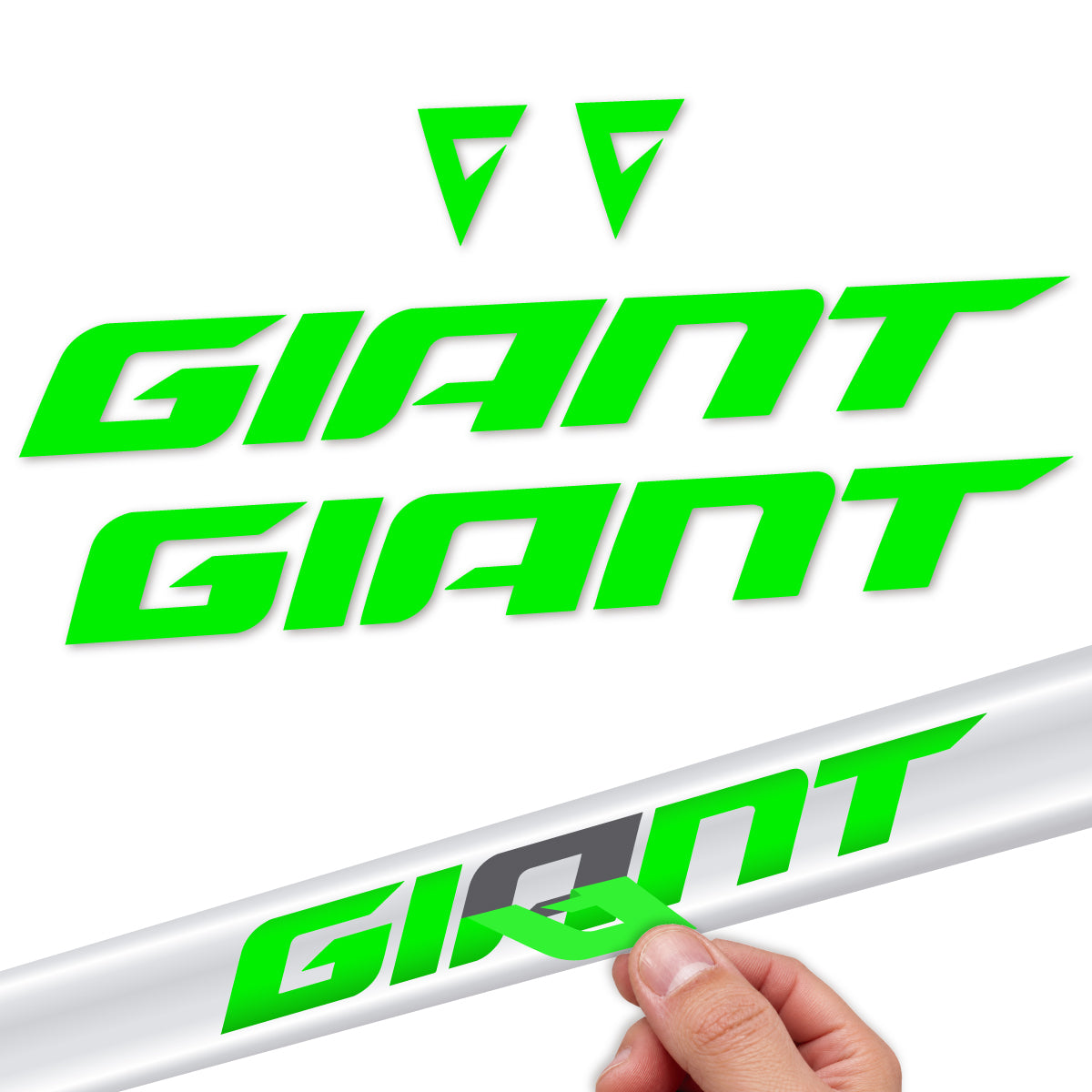 Stickers compatibles Giant Anthem 2024-2025 pour cadre – autocollants vinyle - Vert Fluo