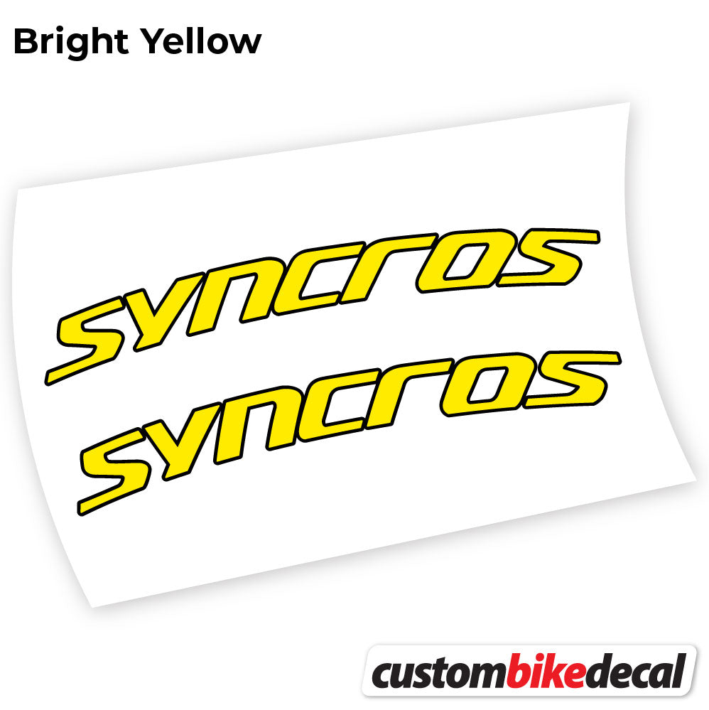 Yellow decal for Syncross Fraser IC SL handlebar – bike sticker vinyl