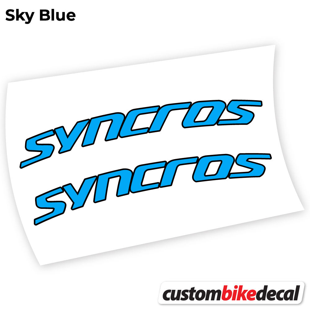 Sky Blue decal for Syncross Fraser IC SL handlebar – bike sticker vinyl