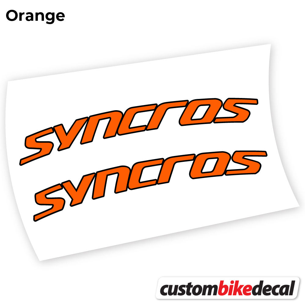 Orange decal for Syncross Fraser IC SL handlebar – bike sticker vinyl