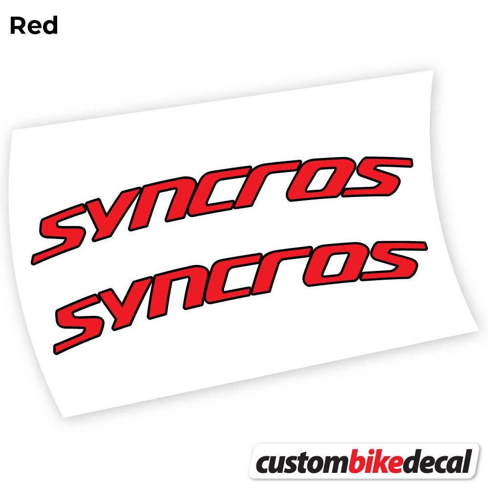 Red decal for Syncross Fraser IC SL handlebar – bike sticker vinyl