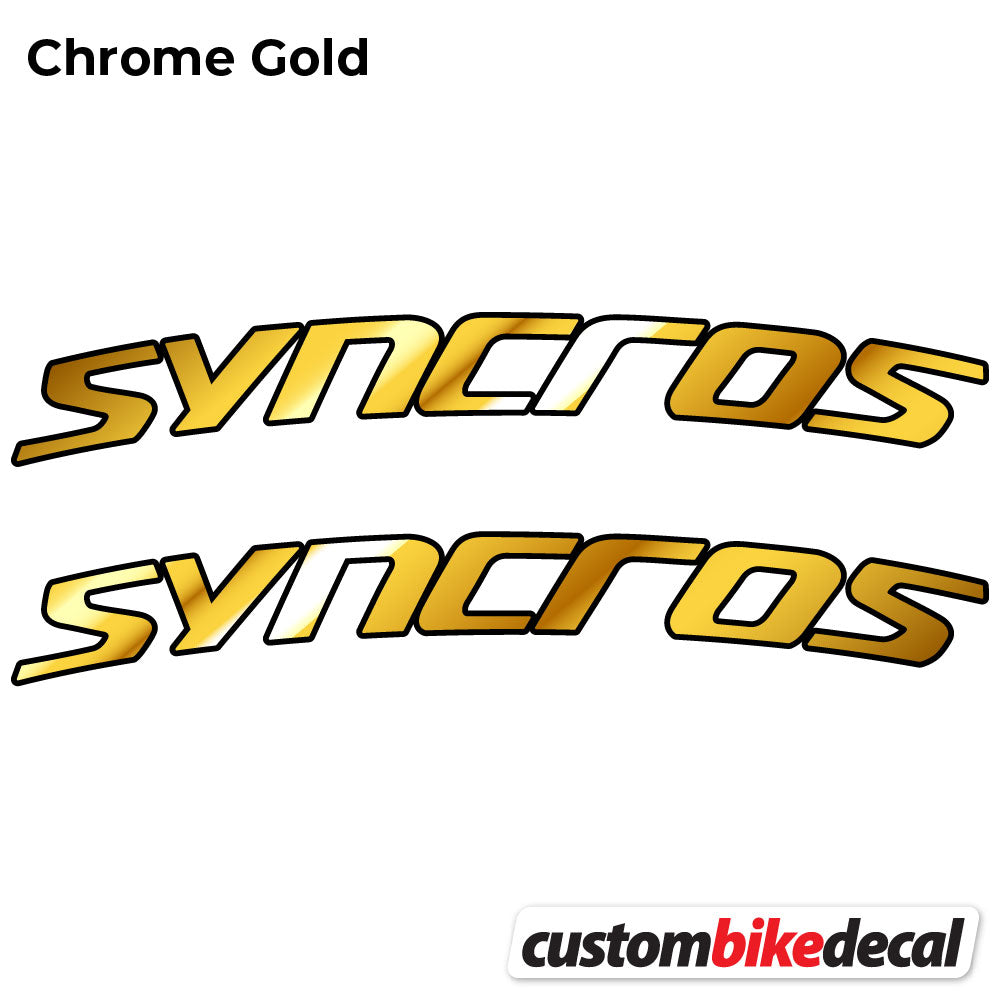 Chrome Gold decal for Syncross Fraser IC SL Manillar handlebar – bike sticker vinyl