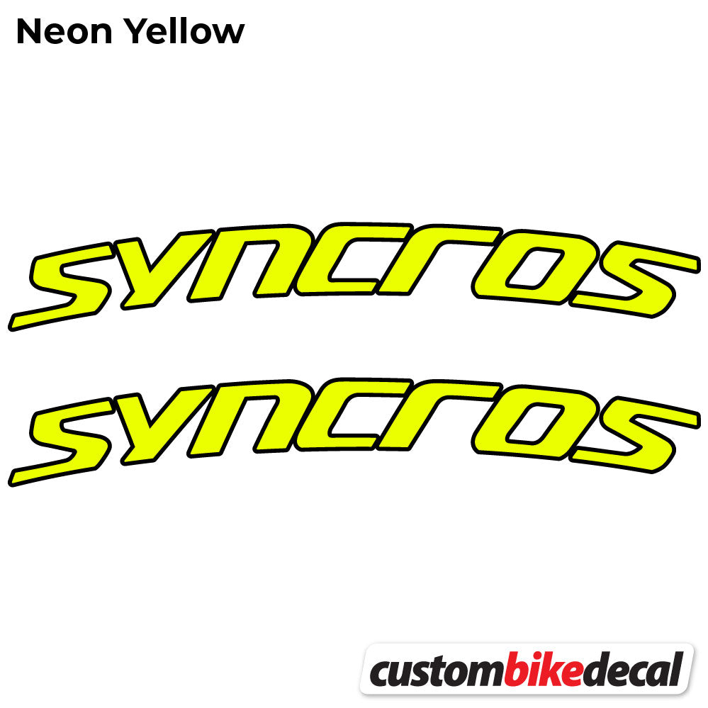 Neon Yellow decal for Syncross Fraser IC SL Manillar handlebar – bike sticker vinyl