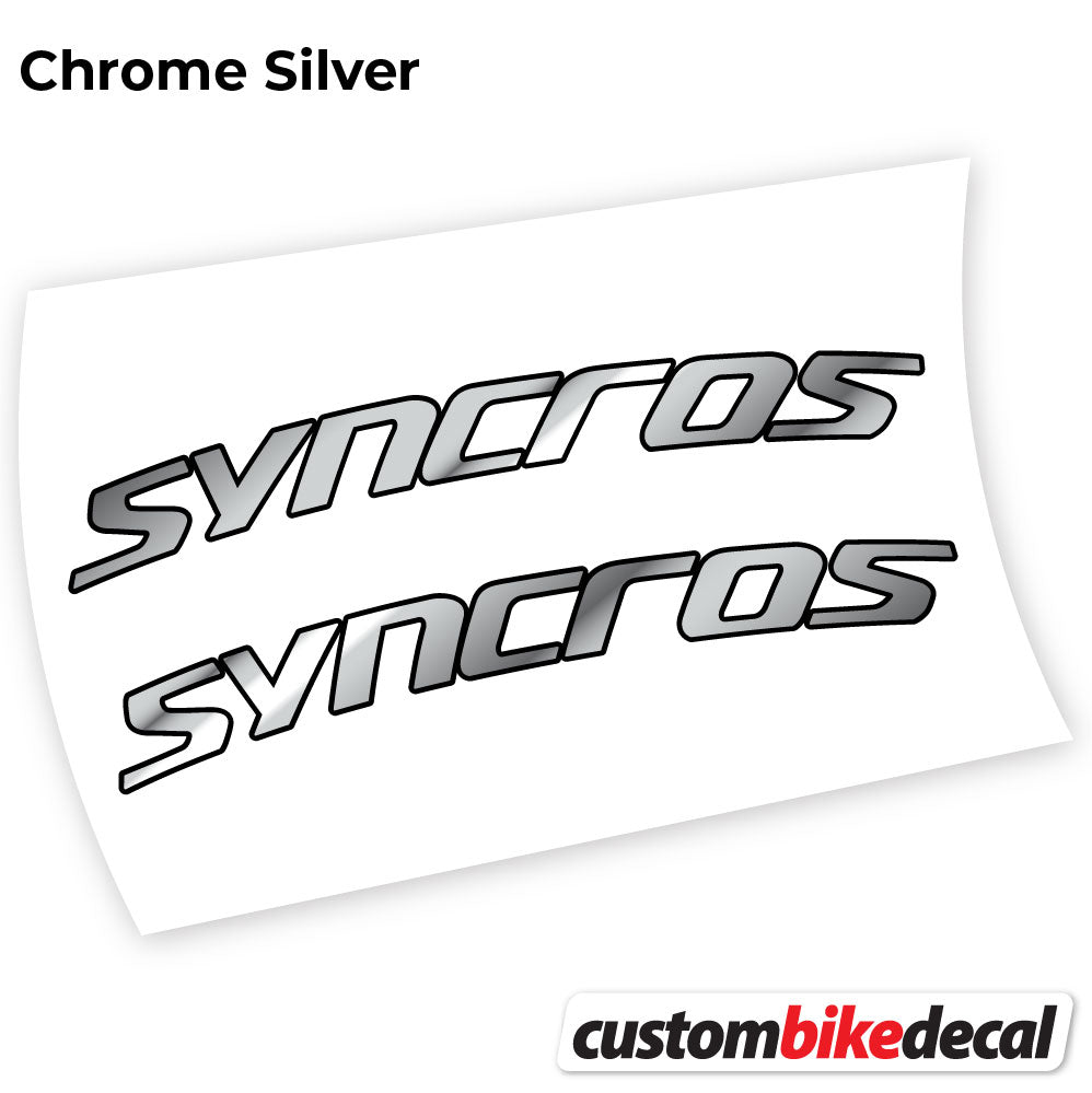 Chrome Silver decal for Syncross Fraser IC SL handlebar – bike sticker vinyl