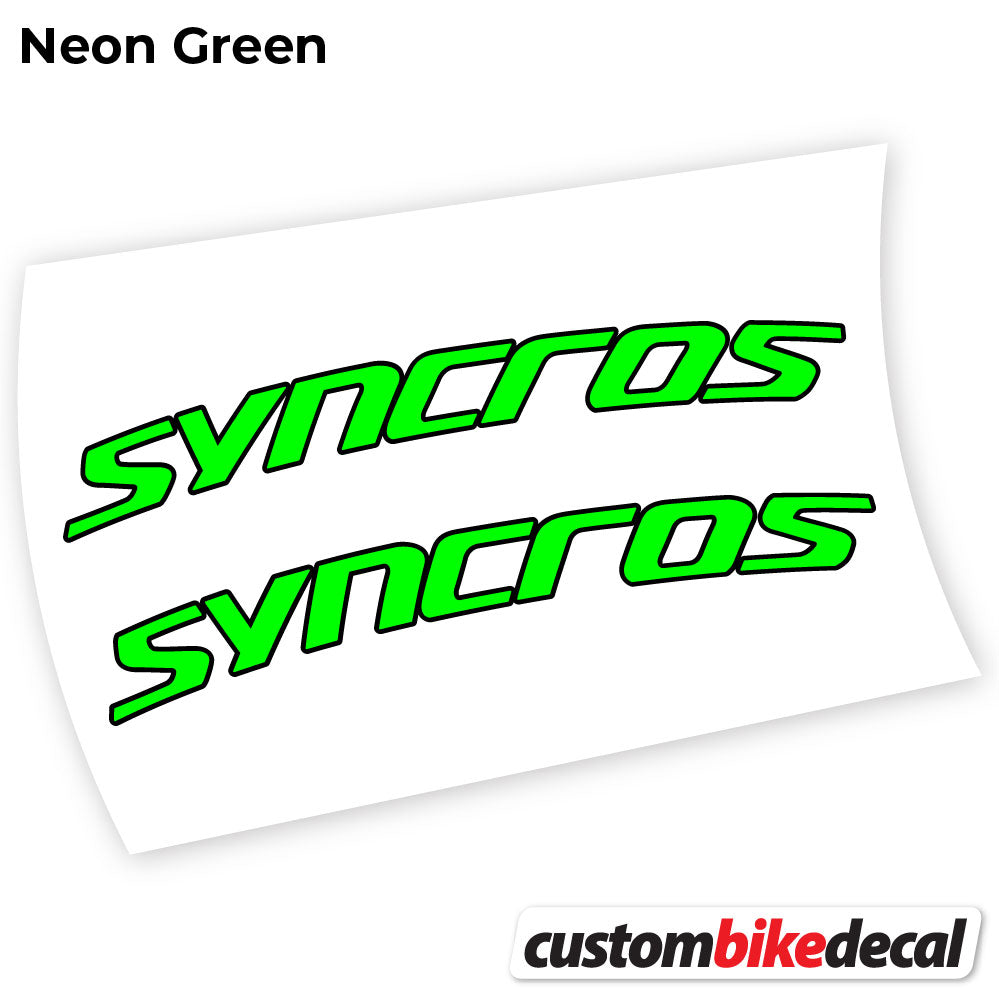 Neon Green decal for Syncross Fraser IC SL handlebar – bike sticker vinyl
